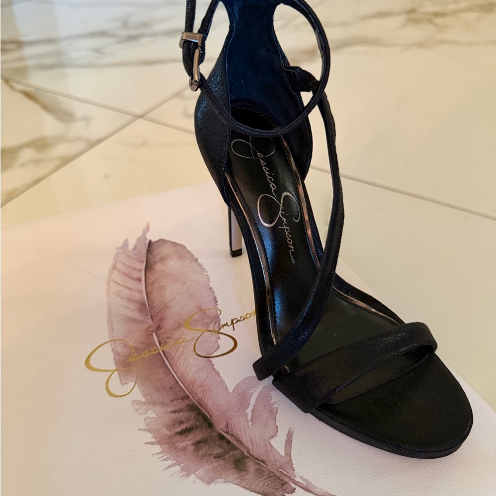 Jessica Simpson Elegant Black Strappy Heels